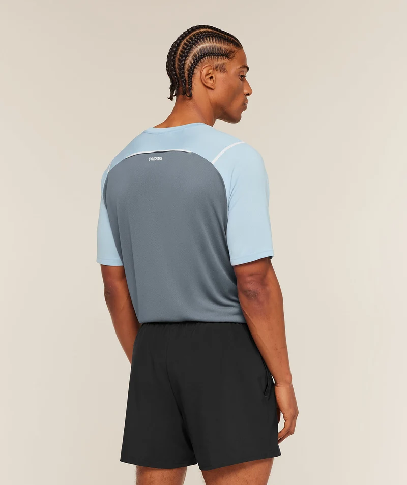 Gymshark Arrival Contrast T-Shirt - Chilled Blue/Iron Blue