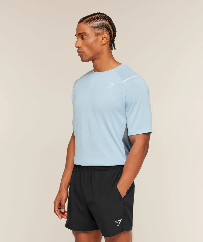 Gymshark Arrival Contrast T-Shirt - Chilled Blue/Iron Blue