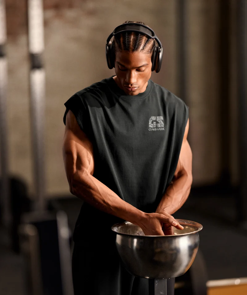 Gymshark Accent Capped Sleeve T-Shirt - Black