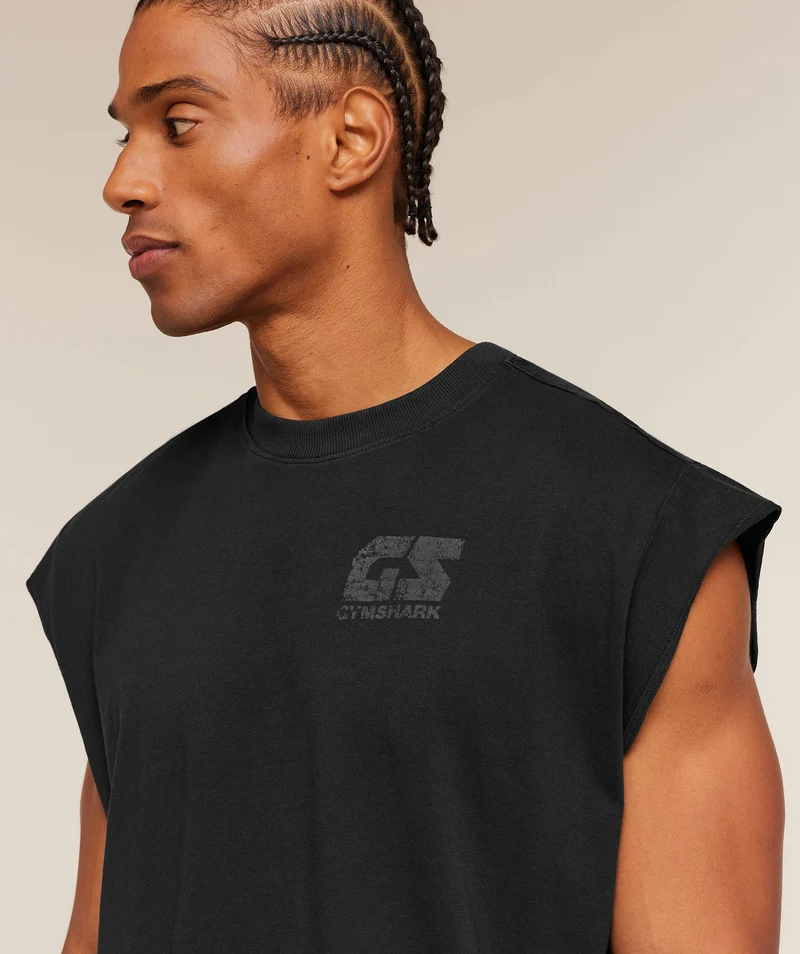 Gymshark Accent Capped Sleeve T-Shirt - Black
