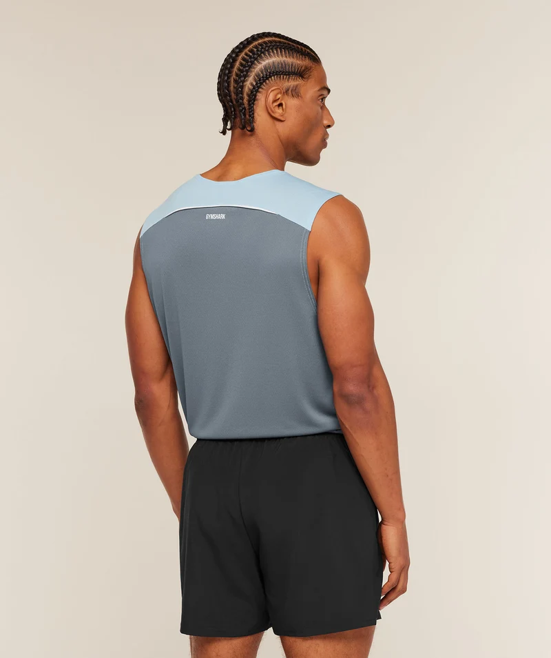 Gymshark Arrival Contrast Tank - Chilled Blue/Iron Blue