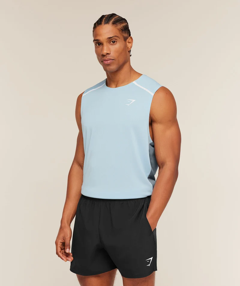 Gymshark Arrival Contrast Tank - Chilled Blue/Iron Blue