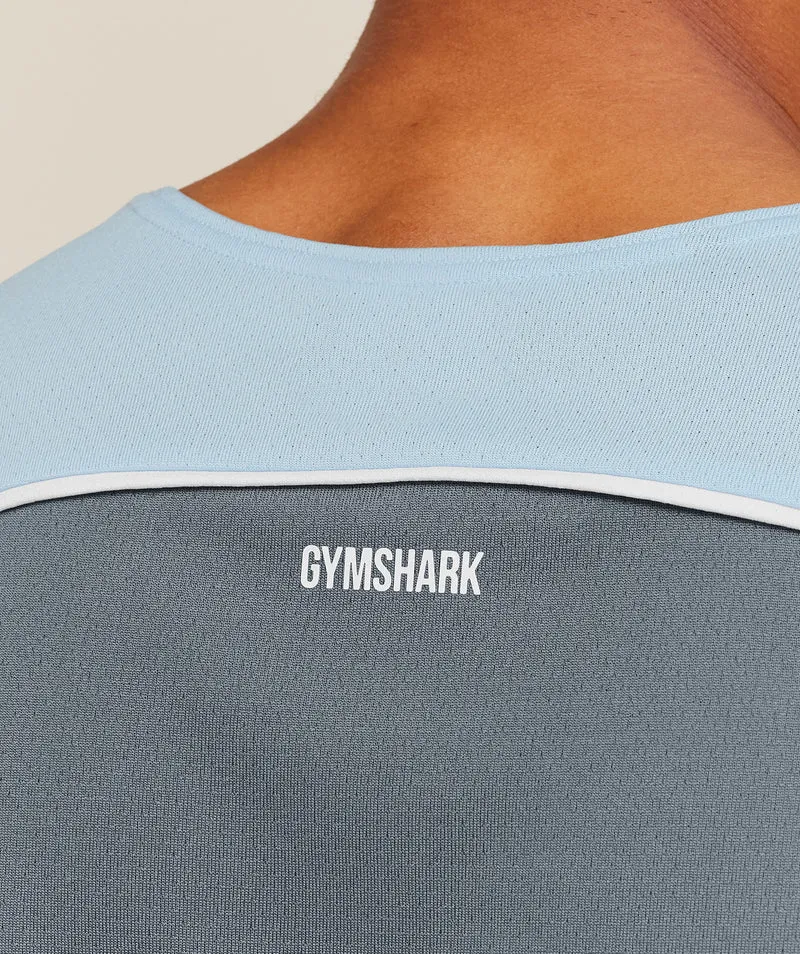 Gymshark Arrival Contrast Tank - Chilled Blue/Iron Blue