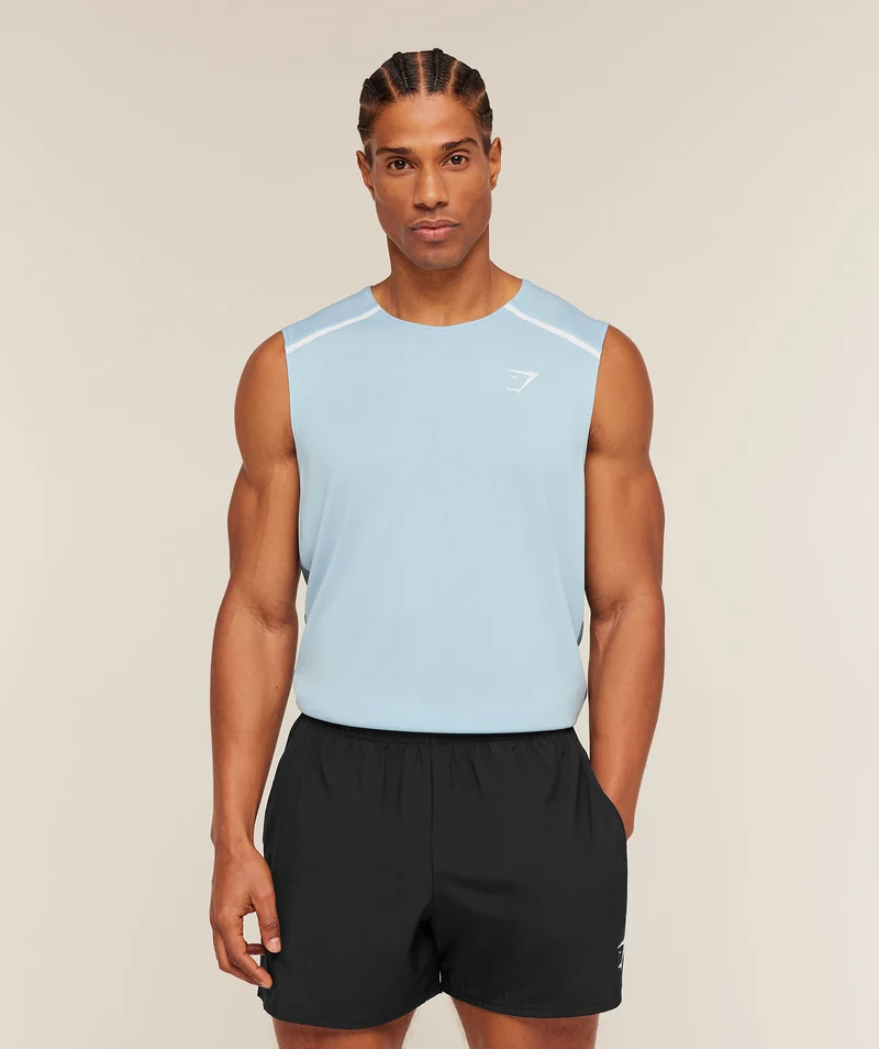 Gymshark Arrival Contrast Tank - Chilled Blue/Iron Blue