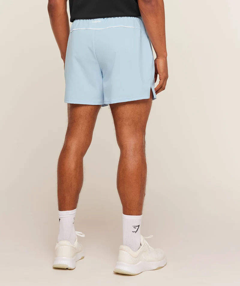 Gymshark Arrival Contrast Shorts - Chilled Blue/White