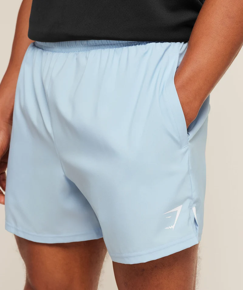 Gymshark Arrival Contrast Shorts - Chilled Blue/White