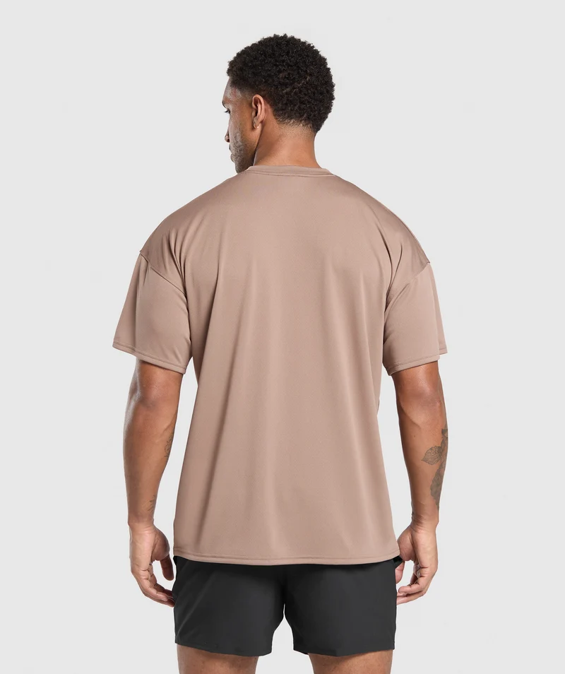 Gymshark Arrival Oversized T-Shirt - Mocha Mauve