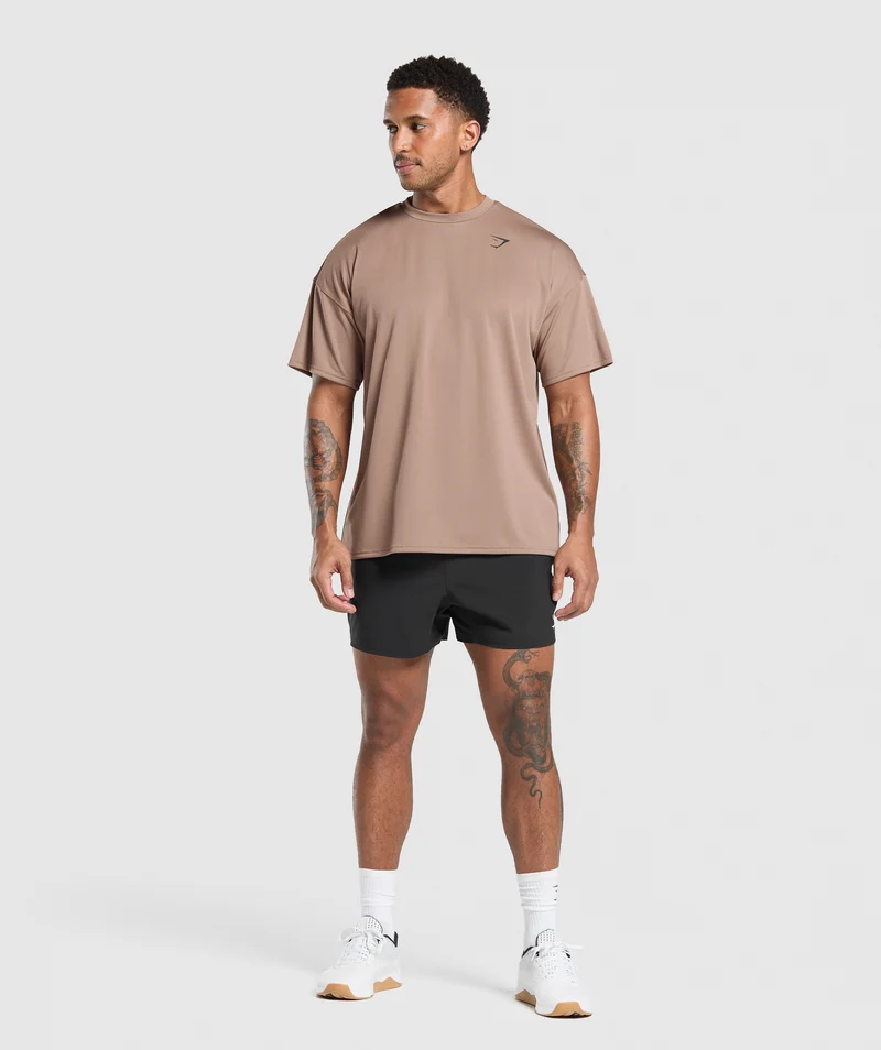 Gymshark Arrival Oversized T-Shirt - Mocha Mauve