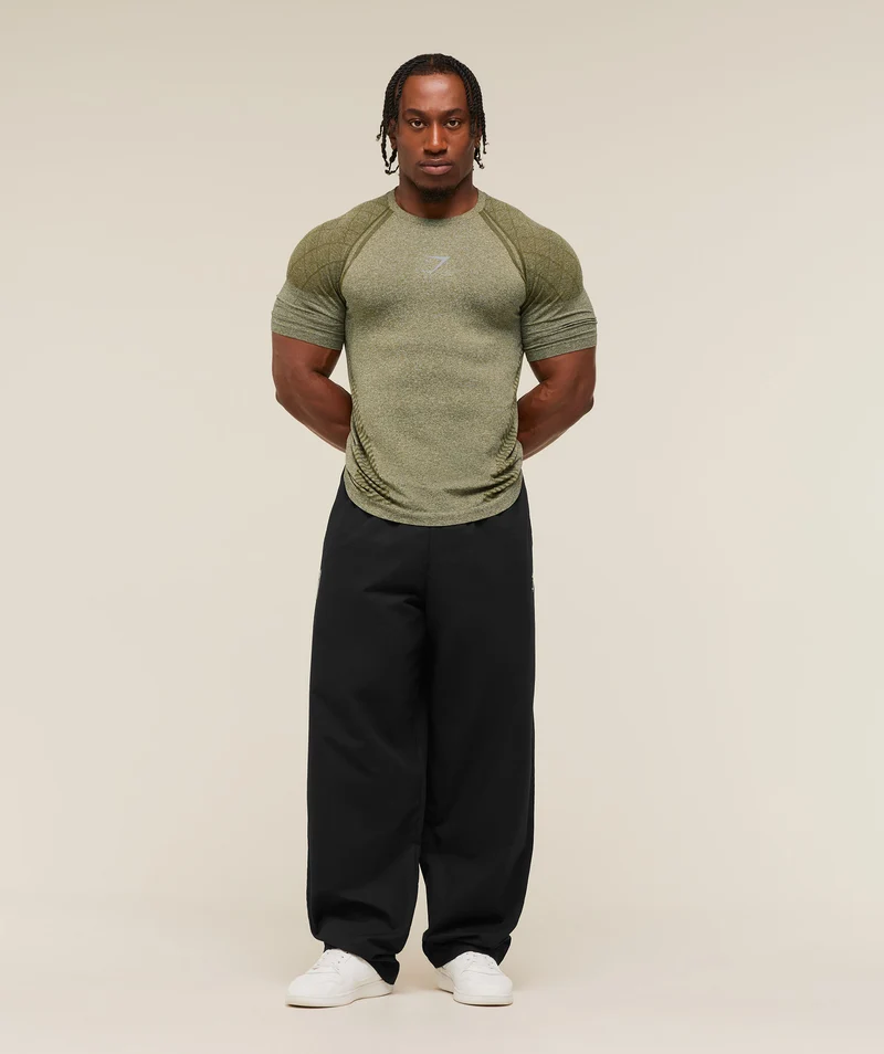 Gymshark Devant Seamless T-Shirt - Canvas Green