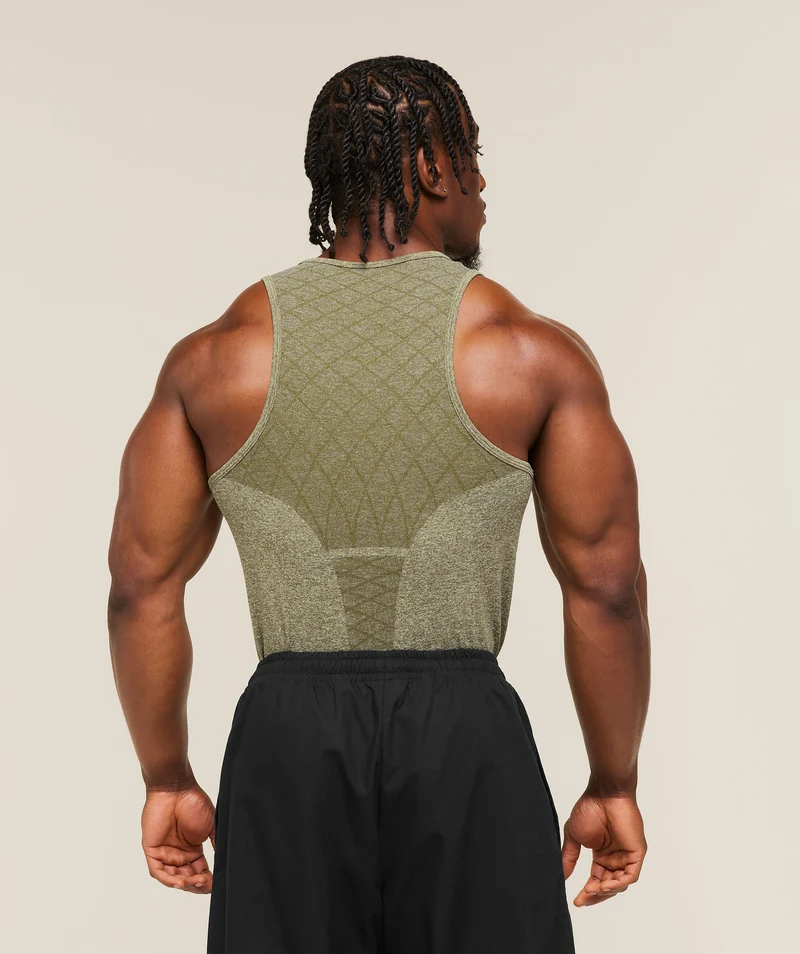 Gymshark Devant Seamless Tank - Canvas Green
