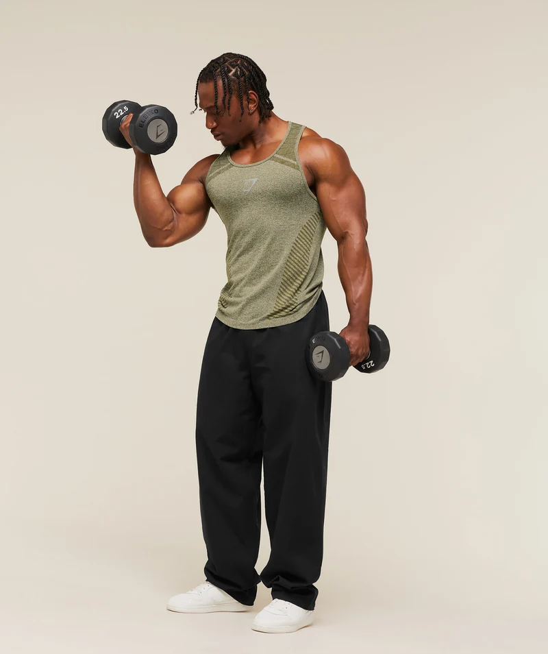 Gymshark Devant Seamless Tank - Canvas Green