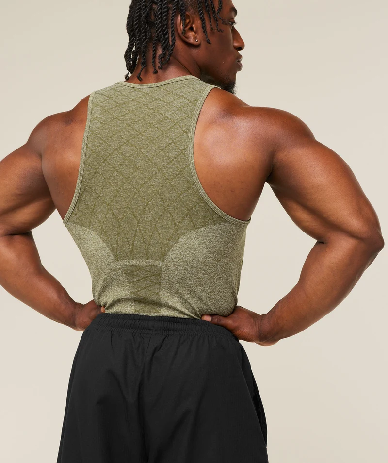 Gymshark Devant Seamless Tank - Canvas Green