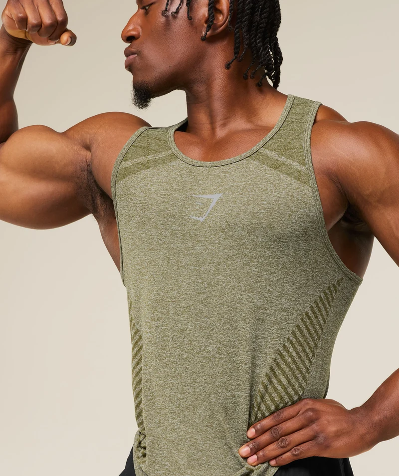 Gymshark Devant Seamless Tank - Canvas Green