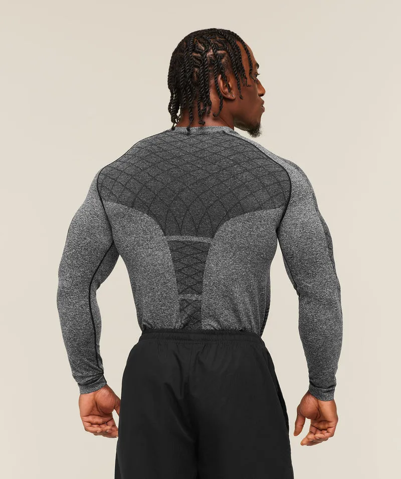 Gymshark Devant Seamless Long Sleeve T-Shirt - Black