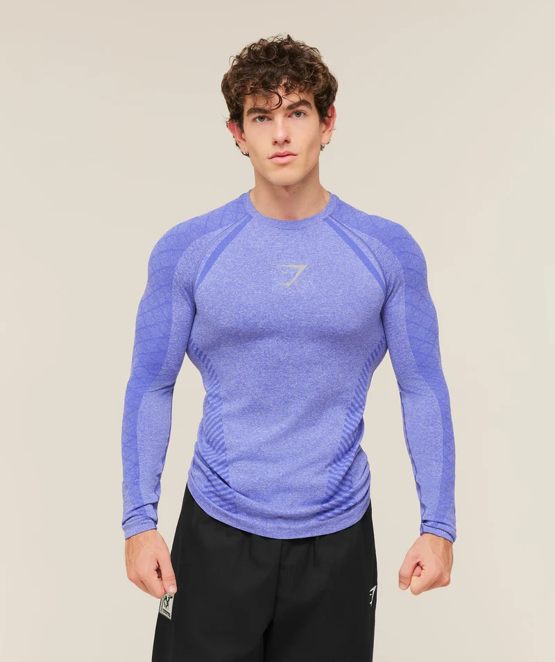 Gymshark Devant Seamless Long Sleeve T-Shirt - Amethist