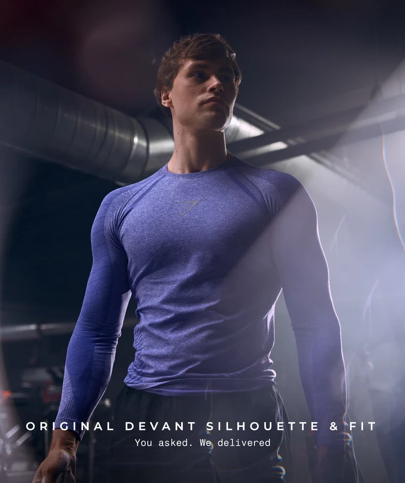 Gymshark Devant Seamless Long Sleeve T-Shirt - Amethist