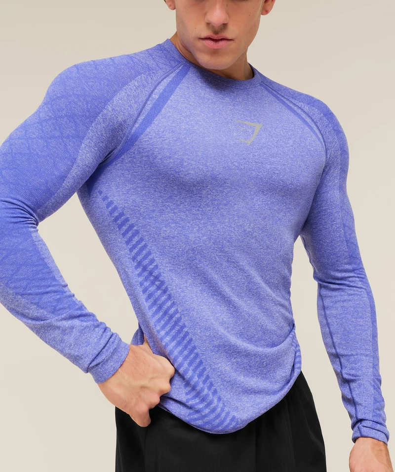 Gymshark Devant Seamless Long Sleeve T-Shirt - Amethist