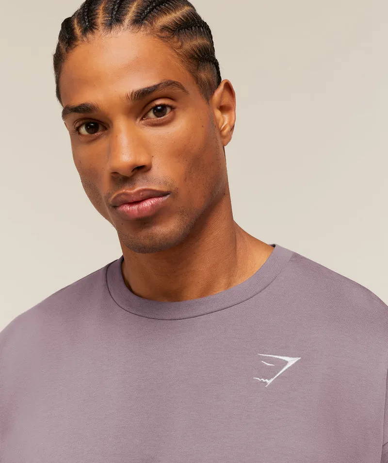Gymshark Crest Oversized T-Shirt - Dusk Purple