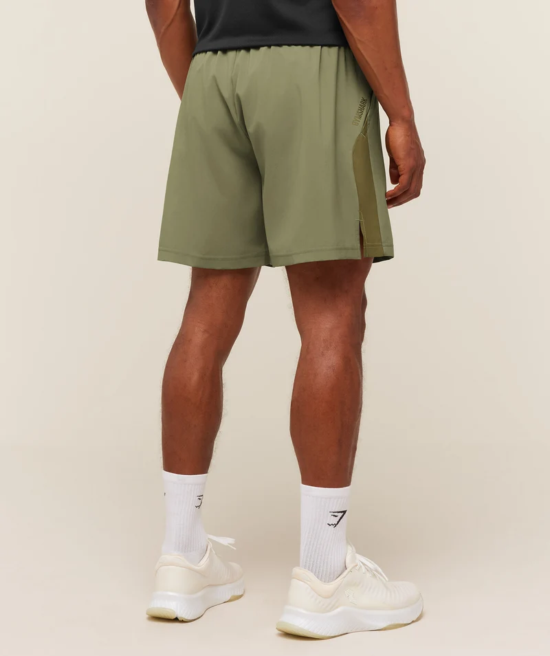 Gymshark Sport 7" Shorts - Grounded Green/Canvas Green