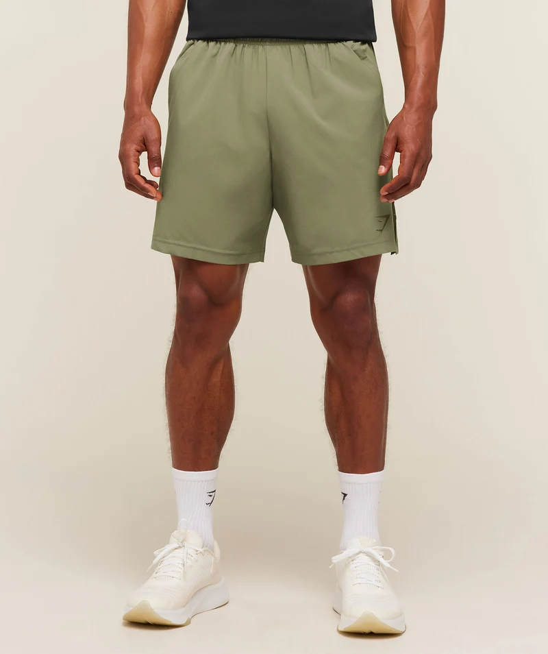 Gymshark Sport 7" Shorts - Grounded Green/Canvas Green