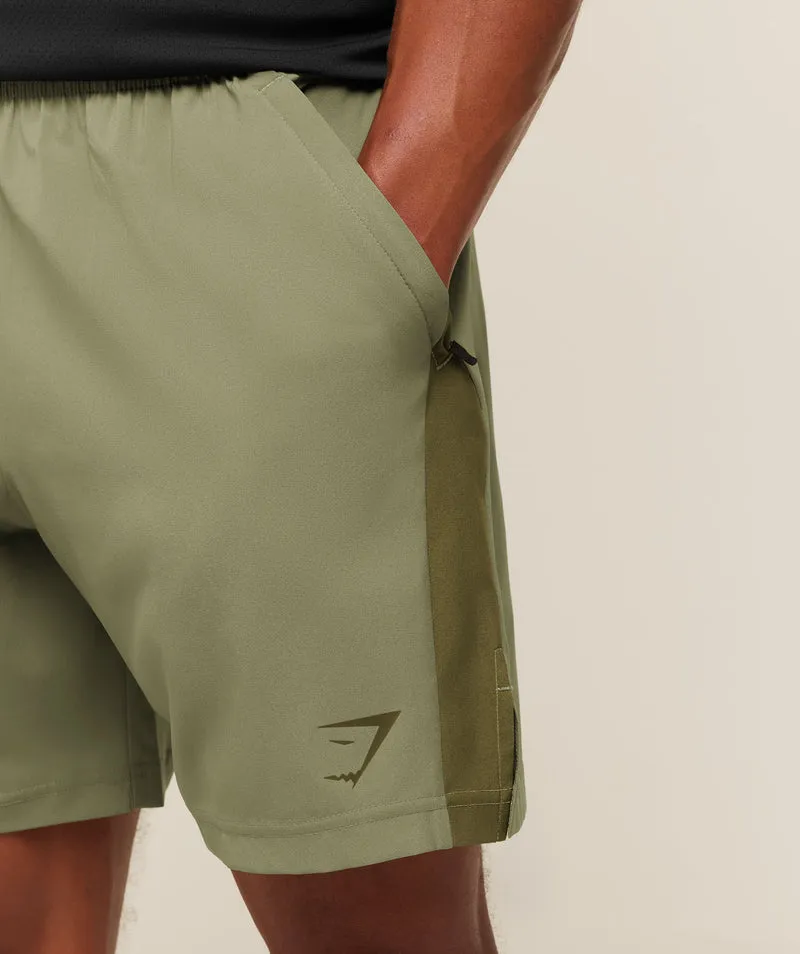 Gymshark Sport 7" Shorts - Grounded Green/Canvas Green