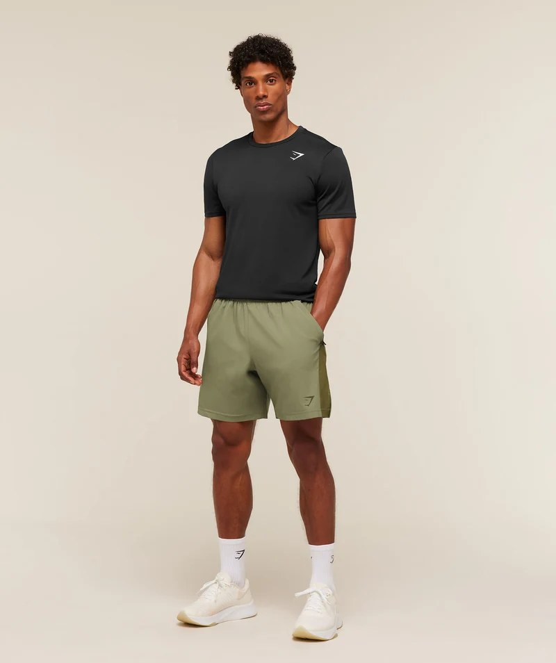 Gymshark Sport 7" Shorts - Grounded Green/Canvas Green