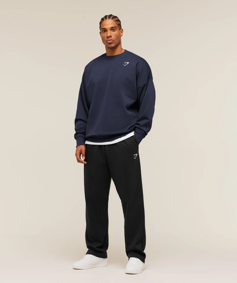 Gymshark Crest Oversized Crew - Heavy Blue