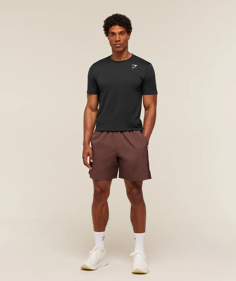 Gymshark Sport 7" Shorts - Espresso Brown/Cherry Purple