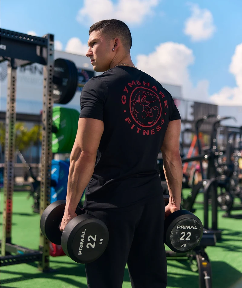 Gymshark Legacy T-Shirt - Black/Conditioning Red