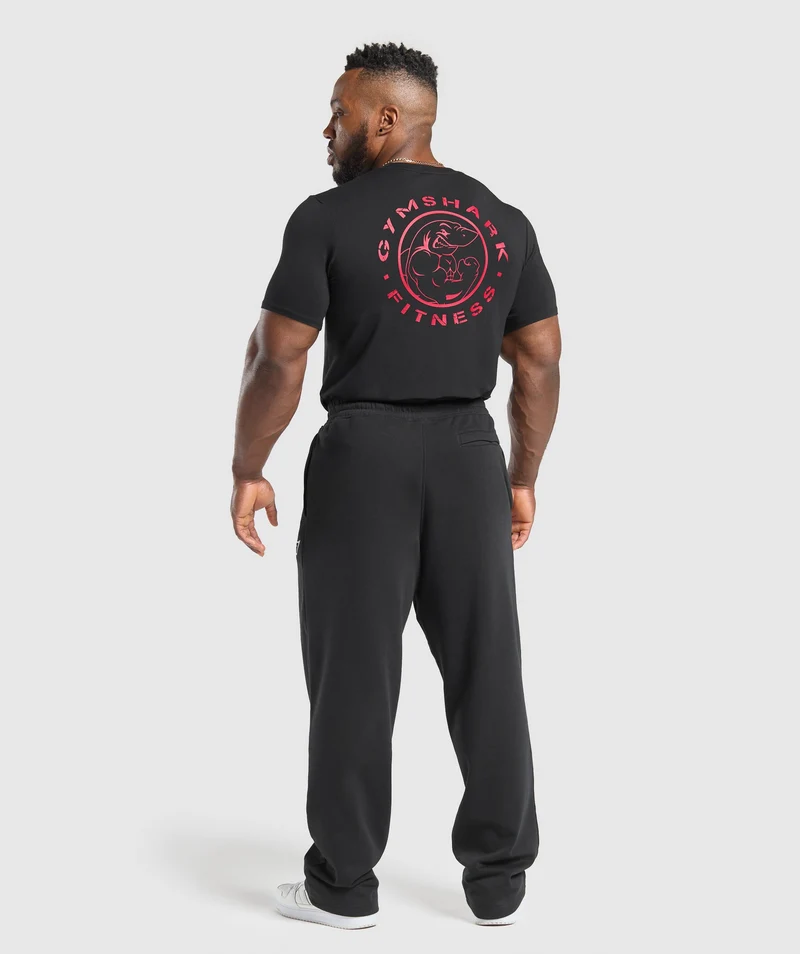 Gymshark Legacy T-Shirt - Black/Conditioning Red