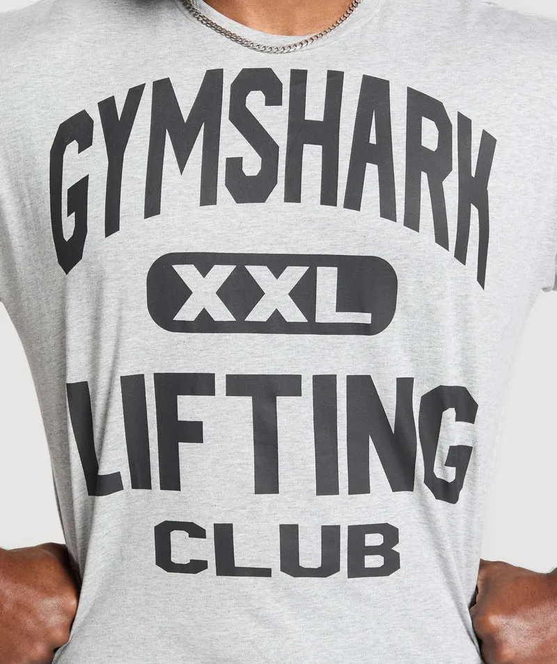 Gymshark XXL Graphic T-Shirt - Light Grey Core Marl