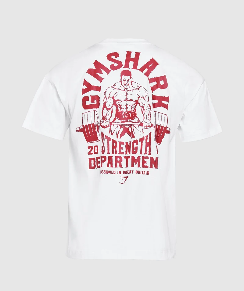 Gymshark Strength Department Graphic T-Shirt - White
