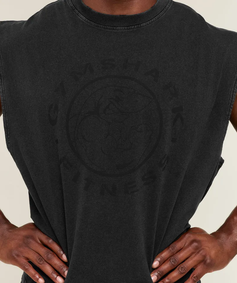 Gymshark Vintage Legacy Tank - Black/Wash