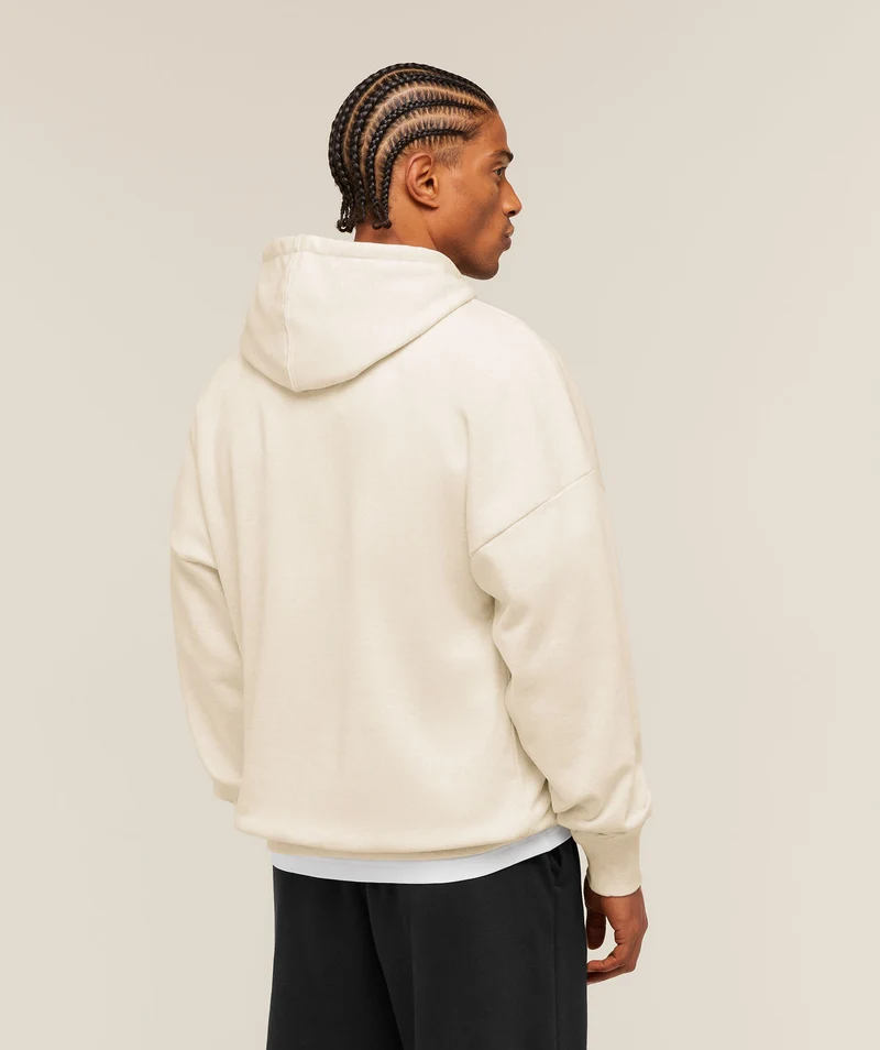 Gymshark Crest Oversized Hoodie - Bros Chalk Marl