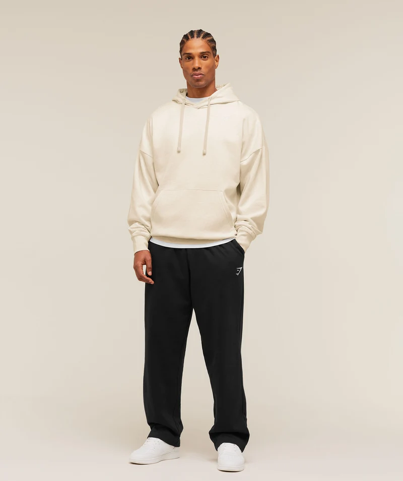 Gymshark Crest Oversized Hoodie - Bros Chalk Marl