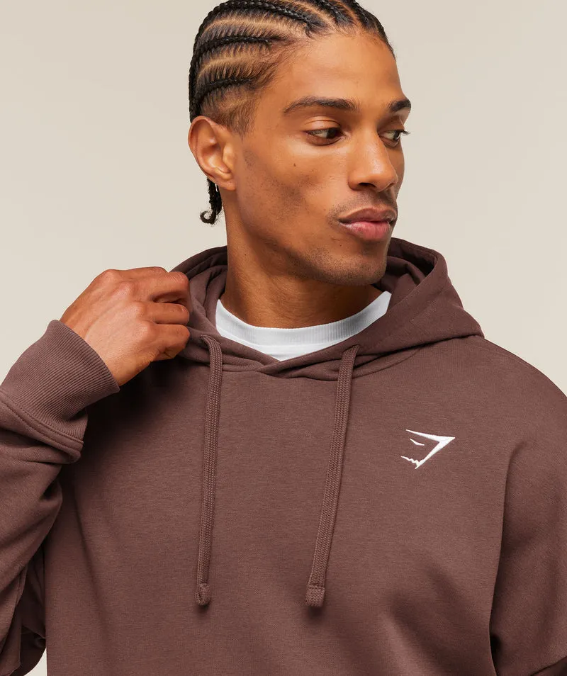 Gymshark Crest Oversized Hoodie - Espresso Brown