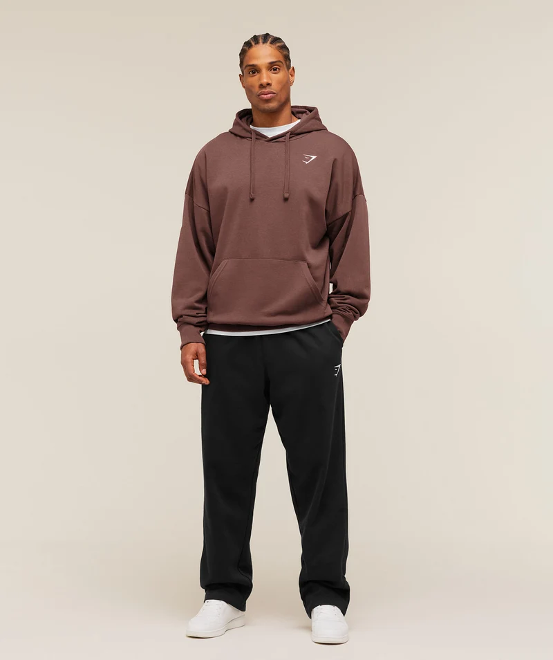 Gymshark Crest Oversized Hoodie - Espresso Brown
