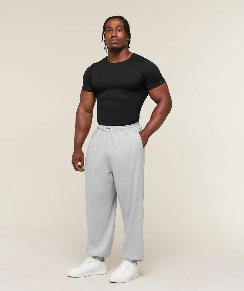Gymshark Jersey Pumper Pants - Soft Grey Marl