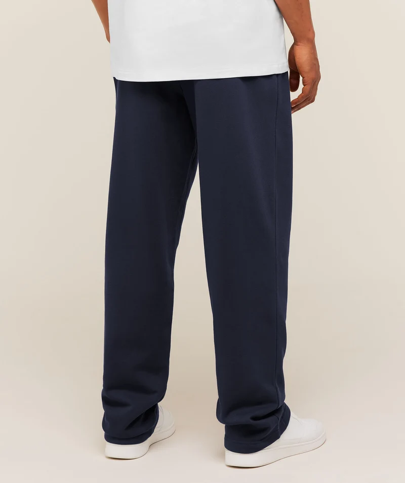 Gymshark Crest Straight Leg Joggers - Heavy Blue