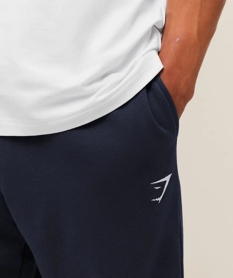 Gymshark Crest Straight Leg Joggers - Heavy Blue