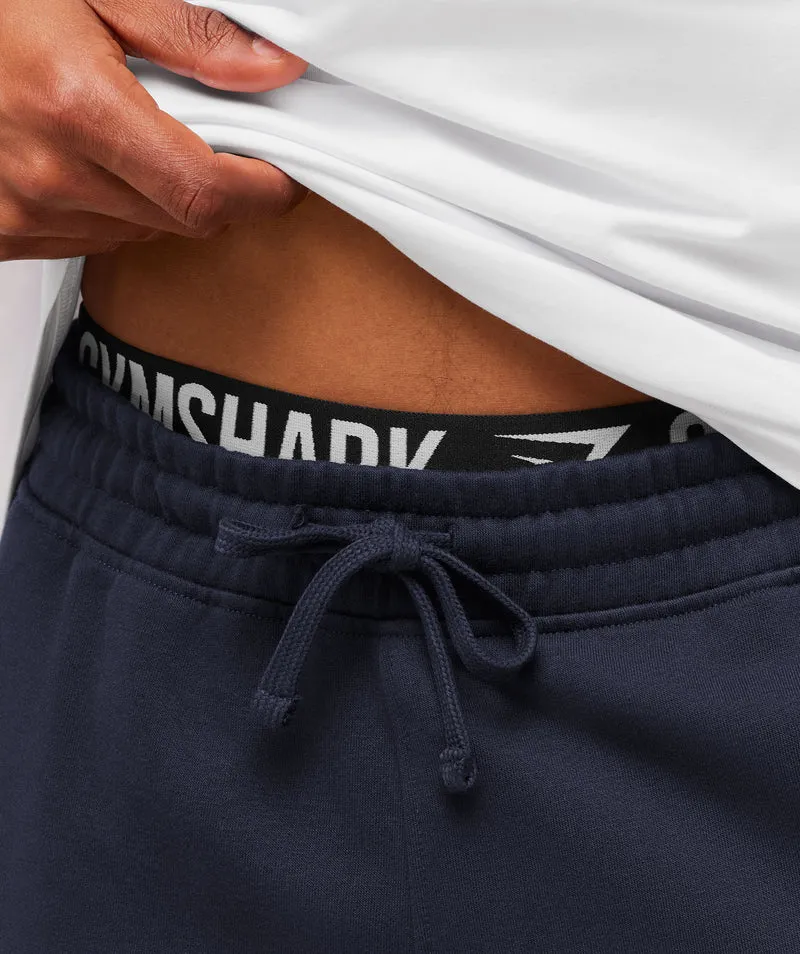 Gymshark Crest Straight Leg Joggers - Heavy Blue