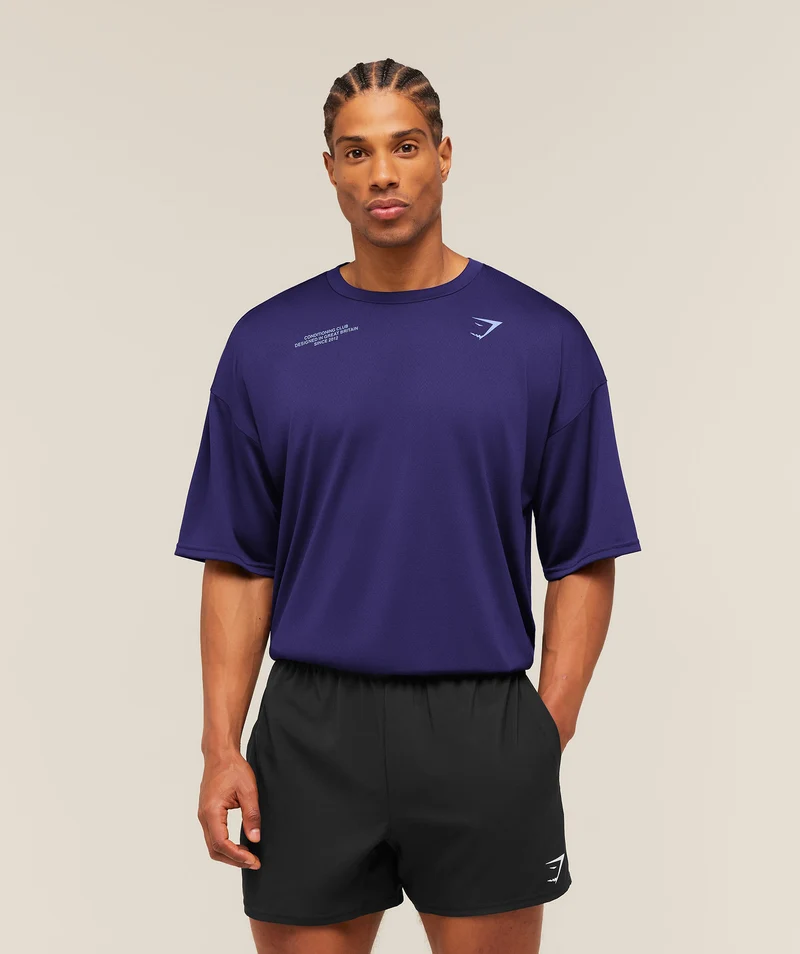 Gymshark Conditioning Club Oversized T-Shirt - Indigo Purple/Steady Purple