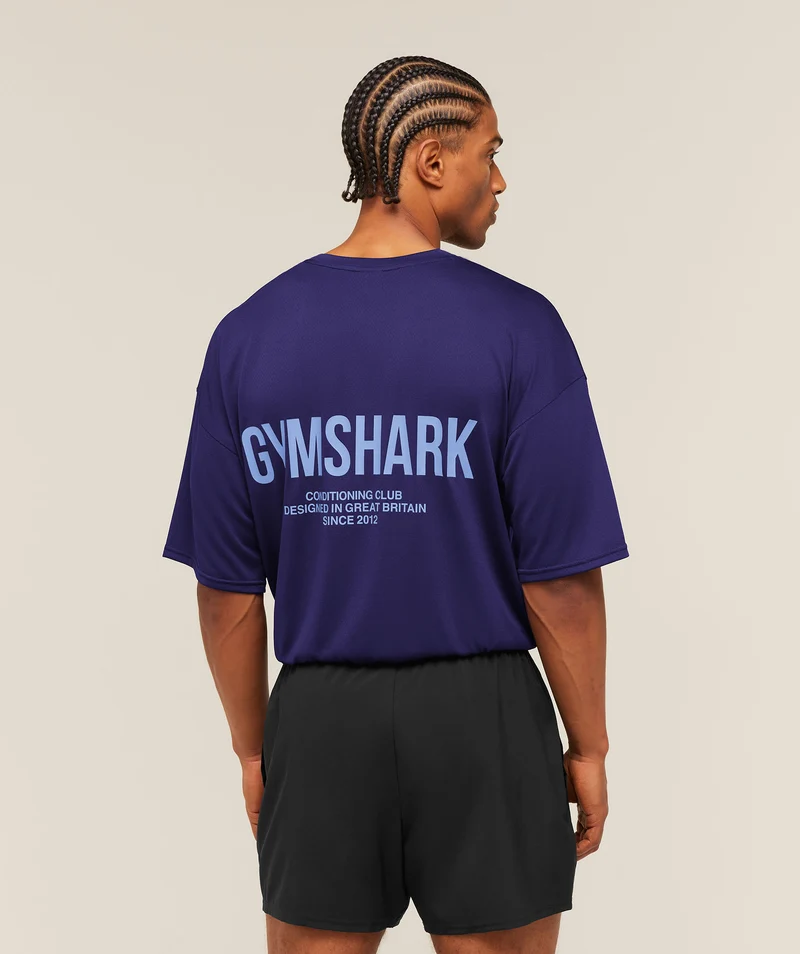 Gymshark Conditioning Club Oversized T-Shirt - Indigo Purple/Steady Purple