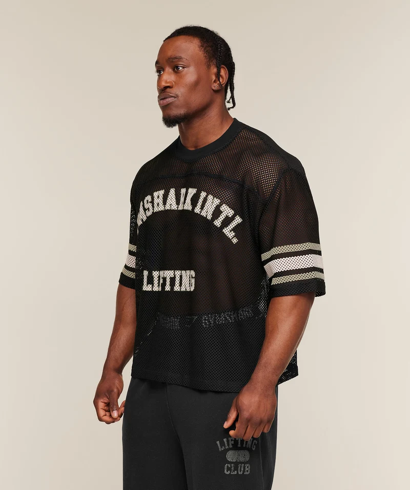 Gymshark Collective Mesh Contrast Jersey - Black