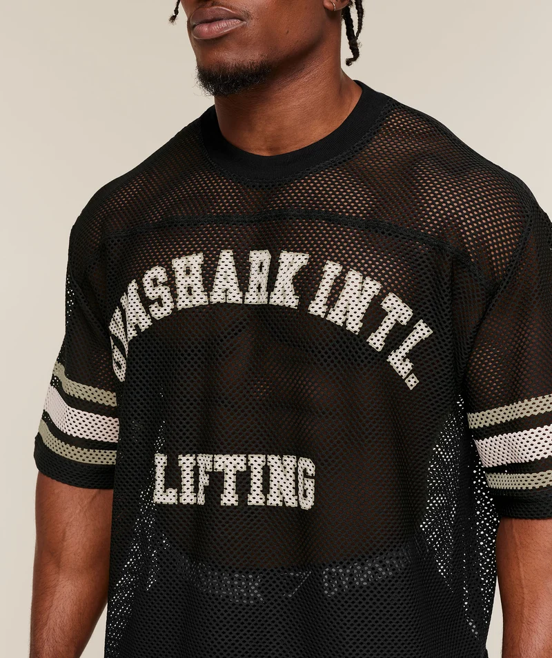 Gymshark Collective Mesh Contrast Jersey - Black