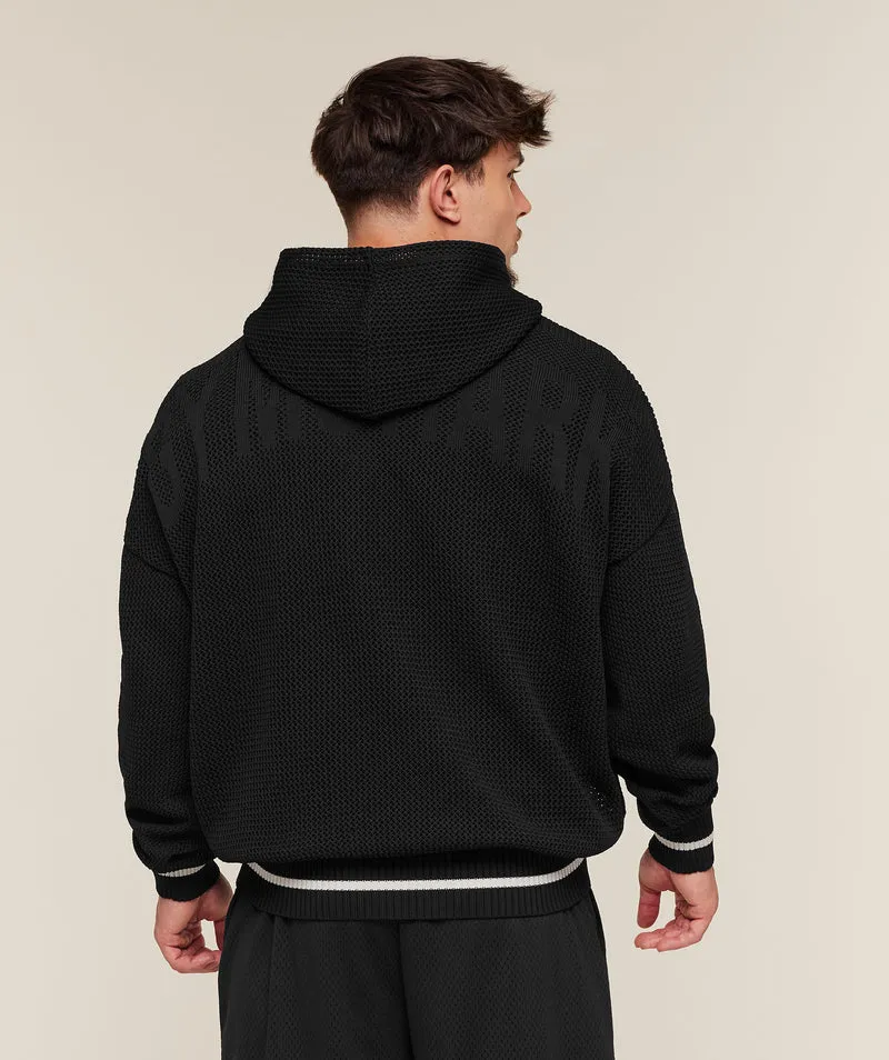 Gymshark Collective Crochet Style Hoodie - Black