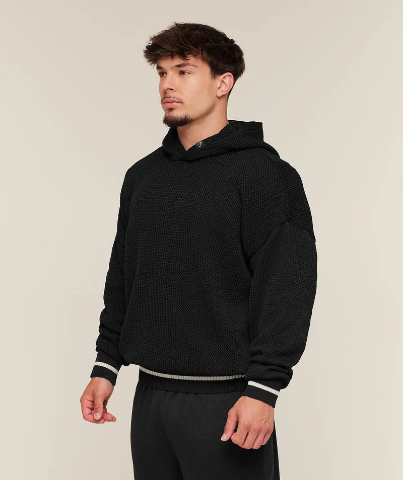 Gymshark Collective Crochet Style Hoodie - Black