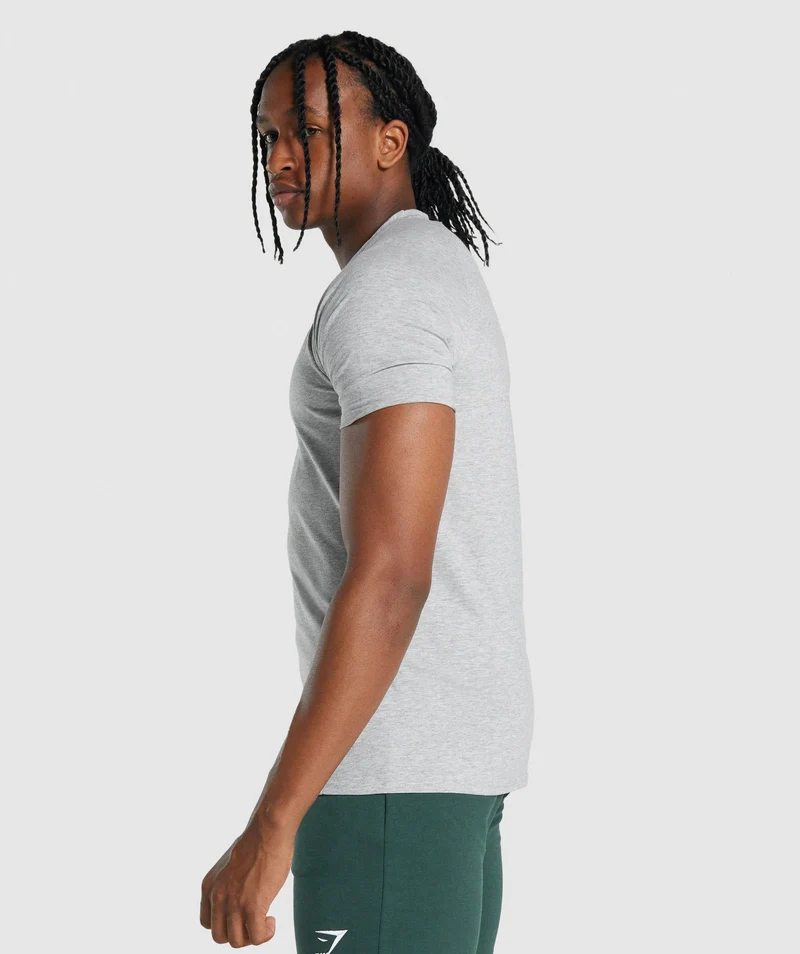 Gymshark Critical T-Shirt - Light Grey Core Marl