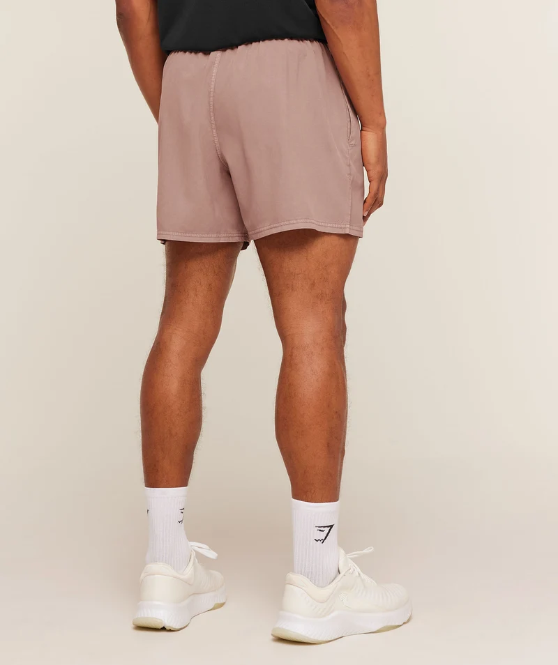 Gymshark Washed Pastels Shorts - Taupe Brown/Wash