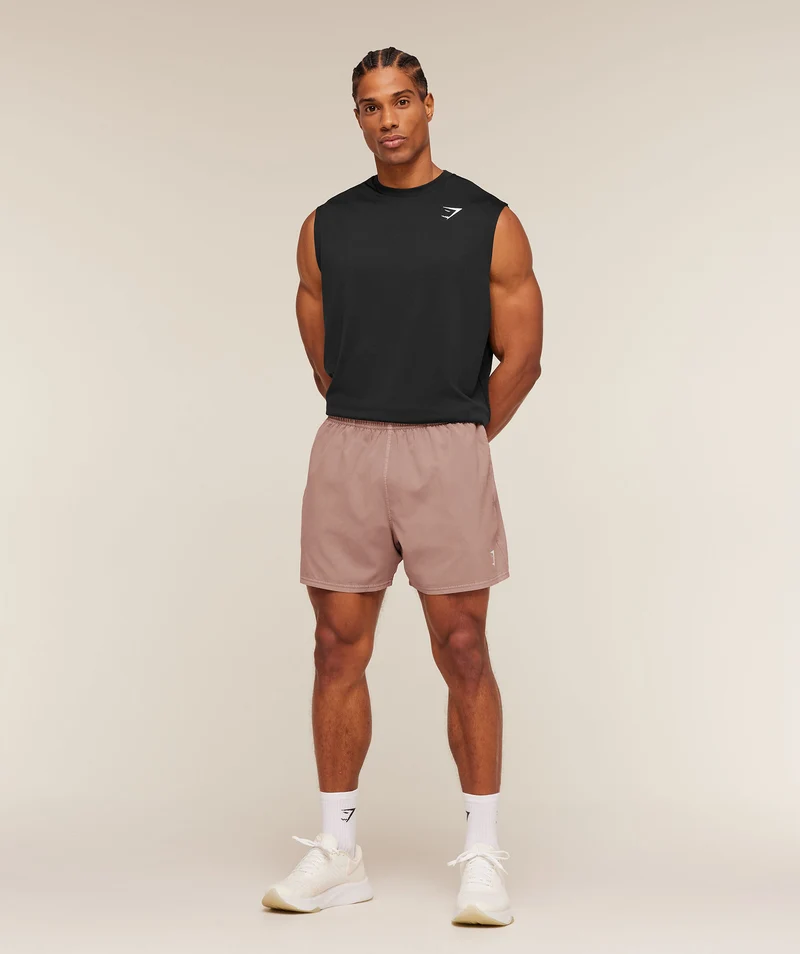 Gymshark Washed Pastels Shorts - Taupe Brown/Wash